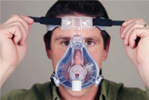 Como ajustar a máscara facial ComfortGel Blue Full Philips Respironics passo 5